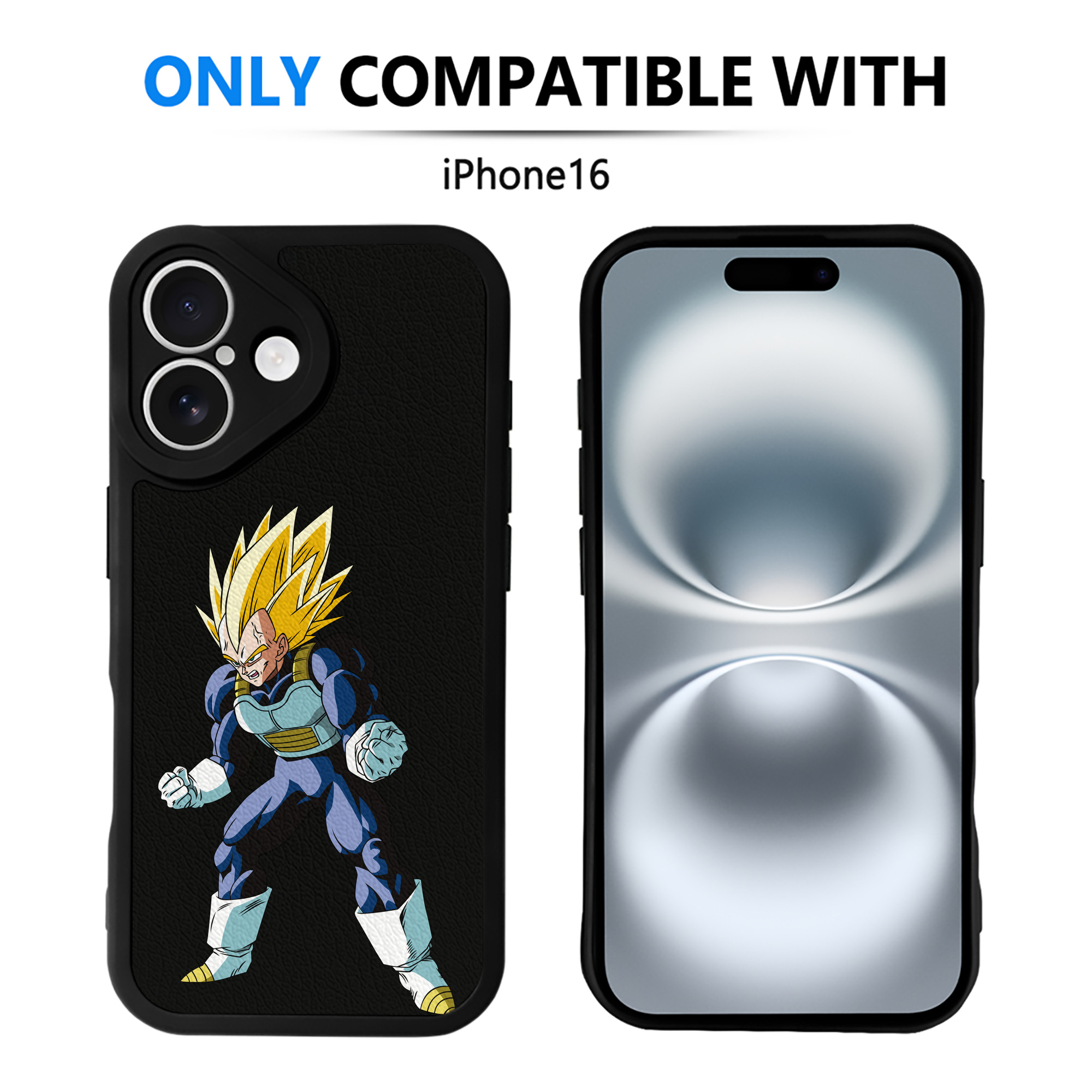 （画像用） ドラゴンボール ベジータ四世（Bejīta Yonsei）DRAGON BALL Vegeta IV 【iPhone 16シリーズ対応】シリコンスマホケース（レザー調） 材質：シリコン
